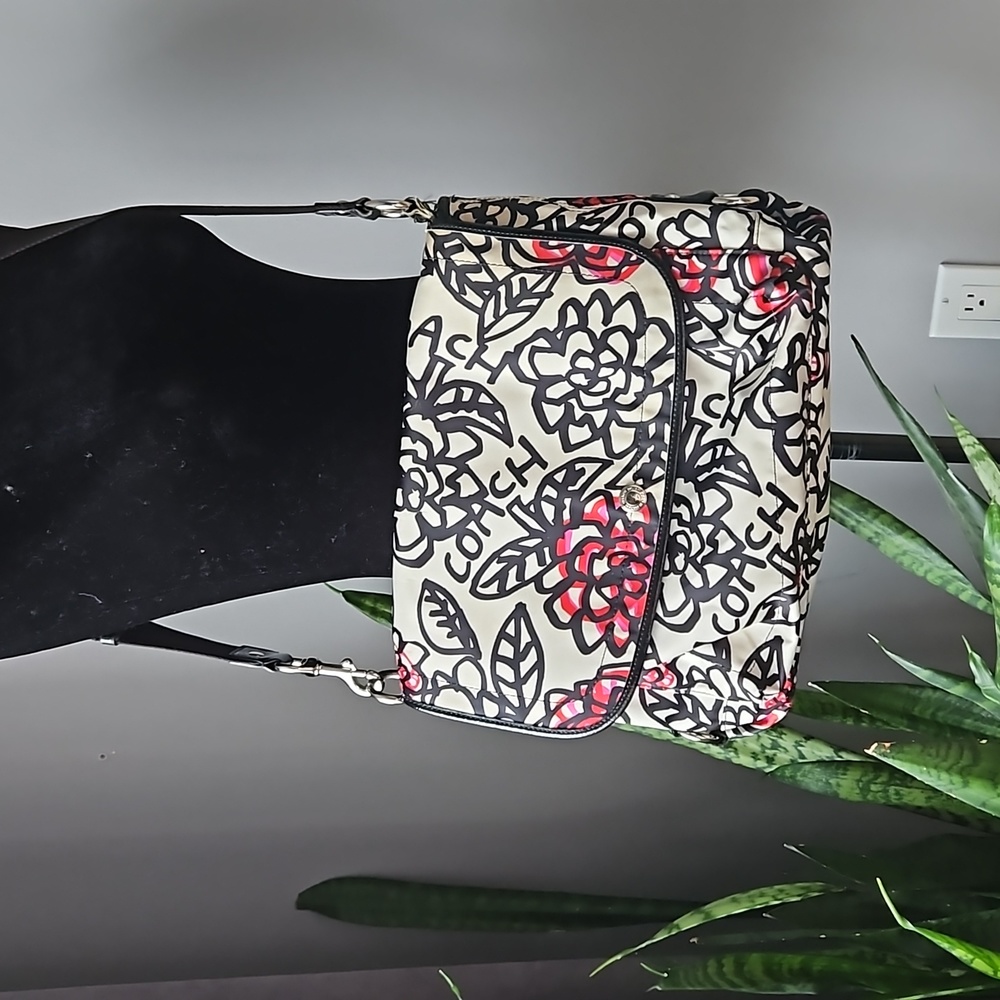 COACH Nylon Logo Printed Crossbody Bag